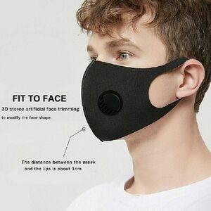 Easy wear breathable black masks 4 pack